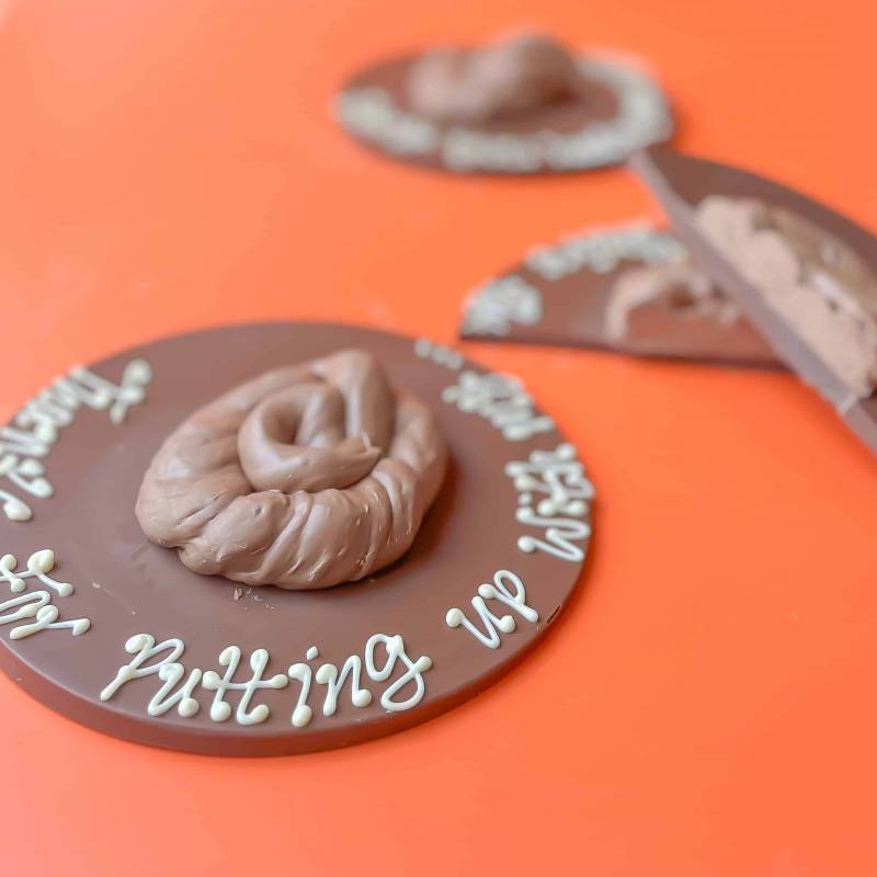 Belgian Chocolate Poop on a Plate