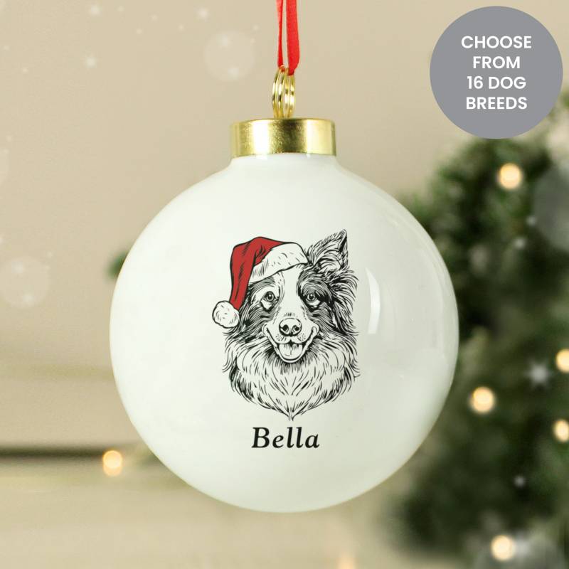 Personalised Dog Breed Christmas Bauble