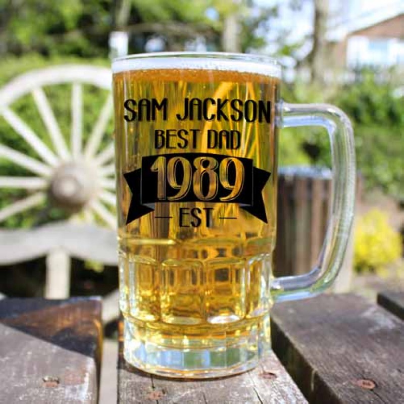 Personalised Best Dad Beer Tankard